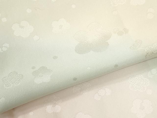 平和屋着物●長襦袢　袷　舞花地紋　暈し染め　半衿刺繍　正絹　逸品　未使用　CABK7705yc