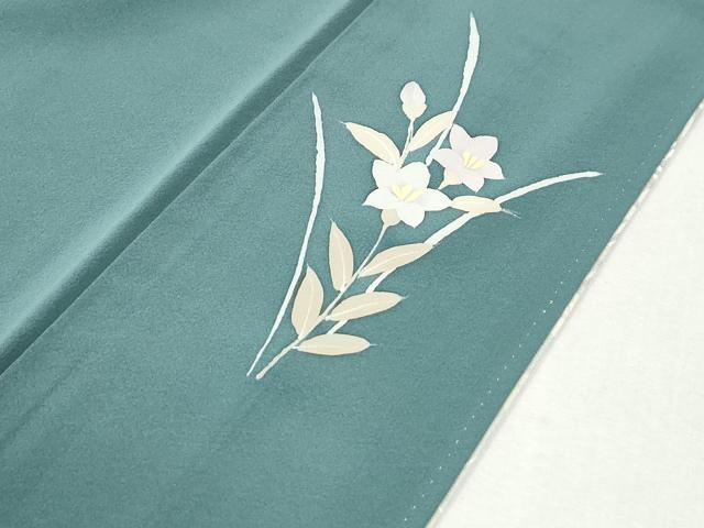 平和屋着物●訪問着　作家物　牡丹花文　暈し染め　金彩　正絹　逸品　CABK7707yc