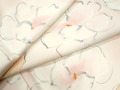 平和屋着物●上質な小紋　地紋起こし　草花文　暈し染め　正絹　逸品　CABK7711yc