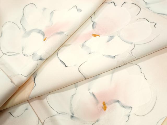 平和屋着物●上質な小紋　地紋起こし　草花文　暈し染め　正絹　逸品　CABK7711yc