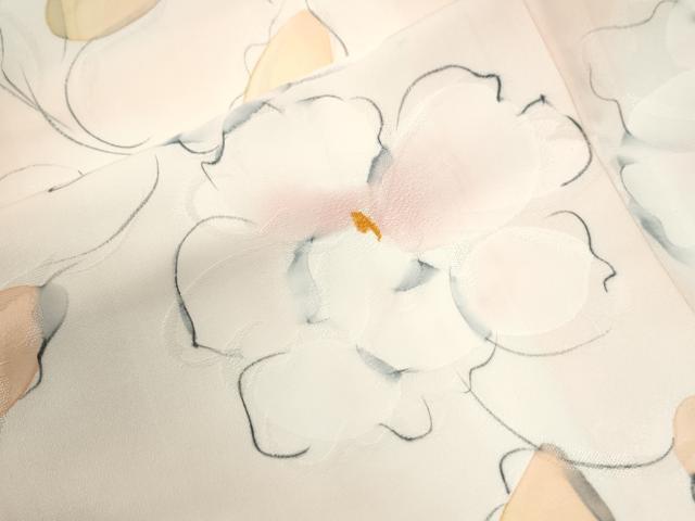 平和屋着物●上質な小紋　地紋起こし　草花文　暈し染め　正絹　逸品　CABK7711yc