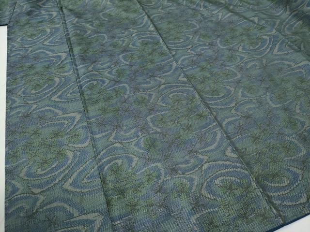 平和屋着物●本場大島紬　7マルキ　流水枝花文　正絹　逸品　CABK7717yc