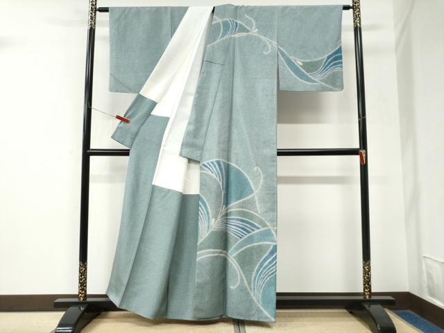 平和屋着物●訪問着　本場染大島紬　吉祥文　正絹　逸品　CABK7721yc