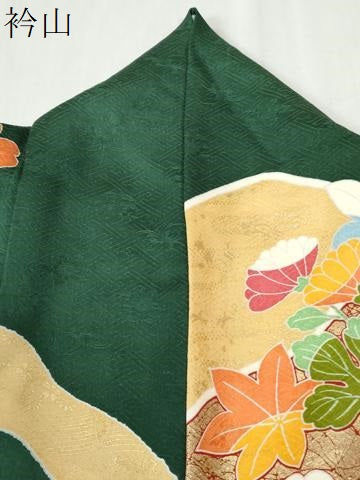 平和屋着物●豪華振袖　吉祥花松文　ラメ糸　金彩　正絹　逸品　CABK7725yc