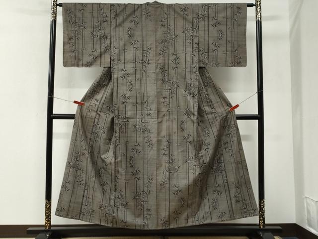 平和屋着物●本場大島紬　9マルキ　笹竹文　正絹　逸品　未使用　CABK7732yc