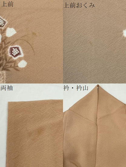 平和屋着物●十日町　名門　滝泰謹製　訪問着　絞り　陶器花文　暈し染め　正絹　逸品　CABK7734yc