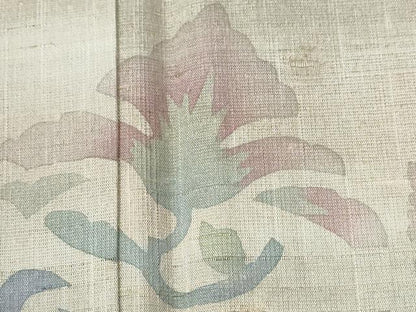 平和屋着物●色留訪問着　紬地　作家物　更紗花唐草文　正絹　逸品　CABK7740yc