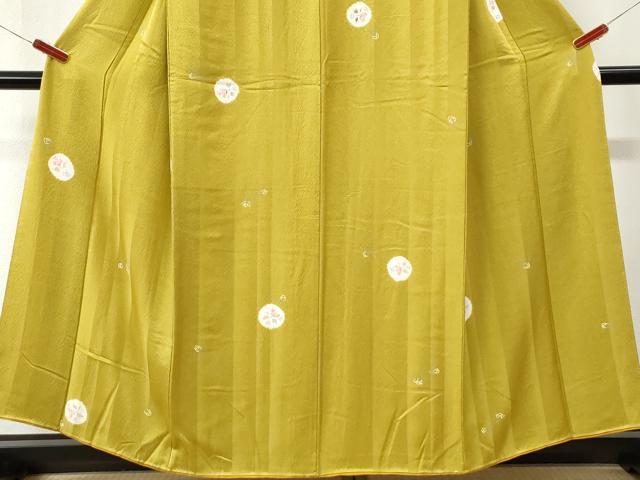平和屋着物●訪問着　絞り　草花丸文　正絹　逸品　CABK7743yc