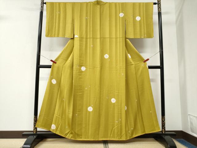 平和屋着物●訪問着　絞り　草花丸文　正絹　逸品　CABK7743yc