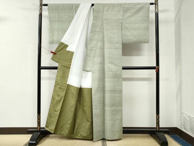 平和屋着物●上質な紬　霞文　正絹　逸品　CABK7746yc