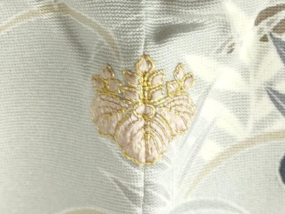 平和屋着物▼訪問着　駒刺繍　流水風景花文　金彩　正絹　逸品　CABK7747yc