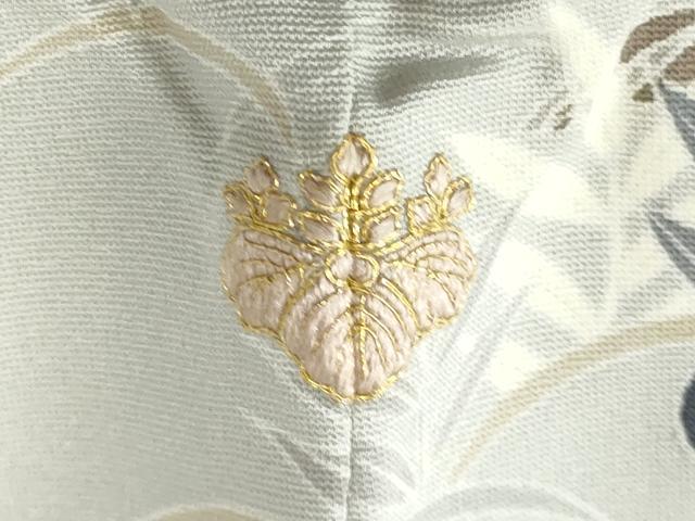 平和屋着物▼訪問着　駒刺繍　流水風景花文　金彩　正絹　逸品　CABK7747yc