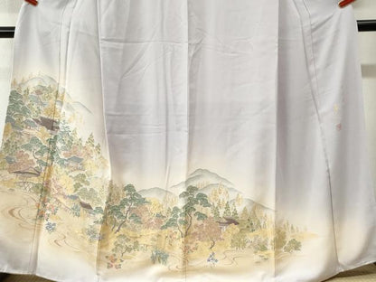 平和屋着物●豪華色留袖　作家物　寿光織　北山風情　暈し染め　金糸　正絹　逸品　未使用　CABK7752yc