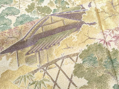 平和屋着物●豪華色留袖　作家物　寿光織　北山風情　暈し染め　金糸　正絹　逸品　未使用　CABK7752yc