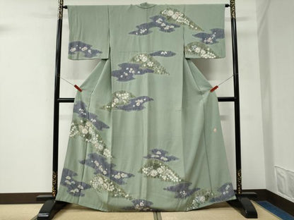 平和屋着物●十日町　名門　滝泰謹製　訪問着　辻が花　絞り　正絹　逸品　CABK7756yc
