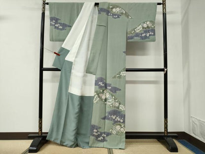 平和屋着物●十日町　名門　滝泰謹製　訪問着　辻が花　絞り　正絹　逸品　CABK7756yc