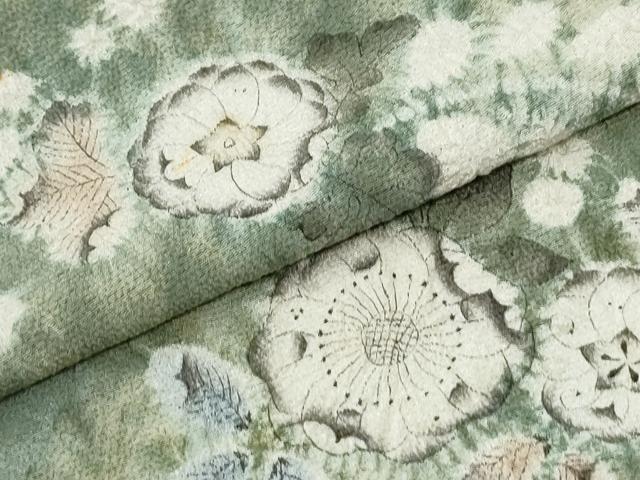 平和屋着物●十日町　名門　滝泰謹製　訪問着　辻が花　絞り　正絹　逸品　CABK7756yc