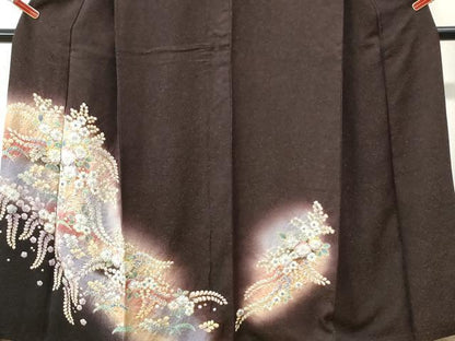 平和屋着物●訪問着　辻が花　絞り　暈し染め　金通し地　正絹　逸品　CABK7762yc
