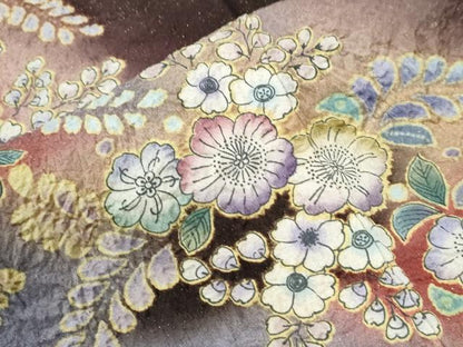 平和屋着物●訪問着　辻が花　絞り　暈し染め　金通し地　正絹　逸品　CABK7762yc