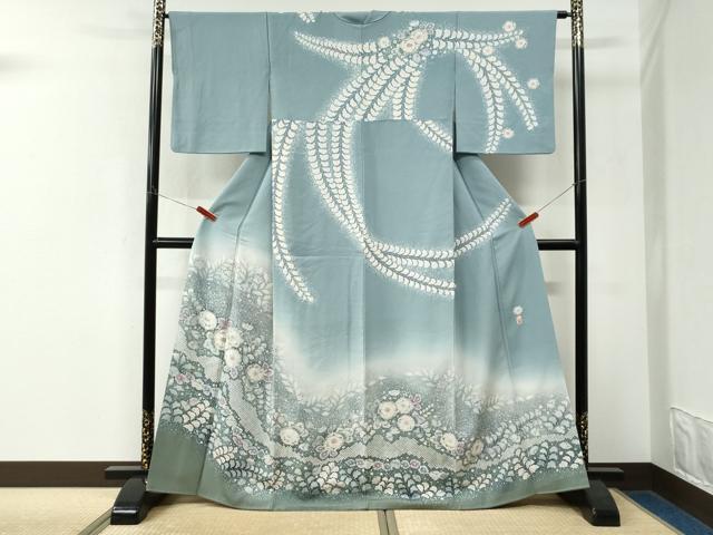 平和屋着物●越後十日町の一流染匠　桐屋・翠山工房　訪問着　辻が花　暈し染め　正絹　逸品　CABK7764yc