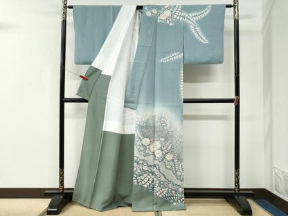 平和屋着物●越後十日町の一流染匠　桐屋・翠山工房　訪問着　辻が花　暈し染め　正絹　逸品　CABK7764yc