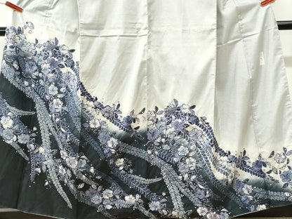 平和屋着物●訪問着　本場染大島紬　作家物　辻が花　絞り　さが美扱い　正絹　逸品　CABK7767yc
