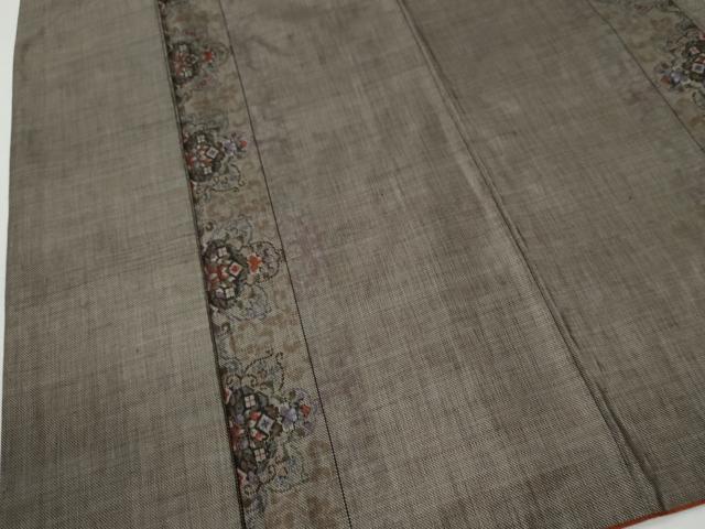 平和屋着物●本場大島紬　9マルキ　花唐草間道　正絹　逸品　CABK7773yc