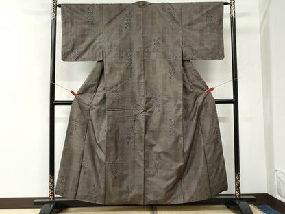 平和屋着物●本場大島紬　9マルキ　短冊吉祥草花文　正絹　逸品　CABK7780yc