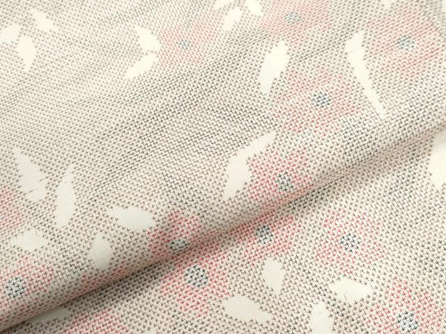 平和屋着物●本場大島紬　9マルキ　草花文　正絹　逸品　CABK7792yc