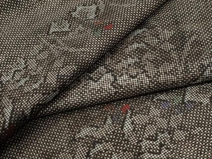 平和屋着物●本場大島紬　7マルキ　草花文　正絹　逸品　CABK7794yc