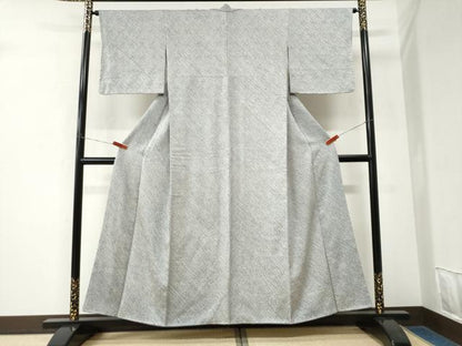 平和屋着物●大変加工の良い総絞り小紋　正絹　逸品　未使用　CABK7828yc