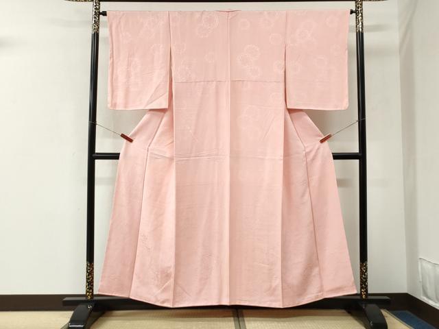 平和屋着物●上質な色無地　花唐草地紋　虹色　正絹　逸品　未使用　CABK7844yc
