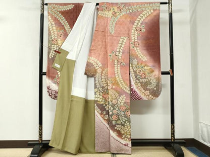 平和屋着物●豪華振袖　辻が花　絞り　暈し染め　金彩　やまと誂製　正絹　逸品　CABK7882yc