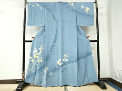 平和屋着物●本加賀友禅作家　光永正美　訪問着　枝花文　正絹　逸品　CABK7905yc