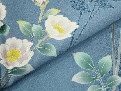 平和屋着物●本加賀友禅作家　光永正美　訪問着　枝花文　正絹　逸品　CABK7905yc