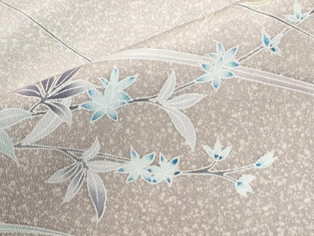 平和屋着物●訪問着　友禅　葡萄草花文　無落款　正絹　逸品　CABK7946yc