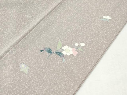 平和屋着物●訪問着　友禅　葡萄草花文　無落款　正絹　逸品　CABK7946yc