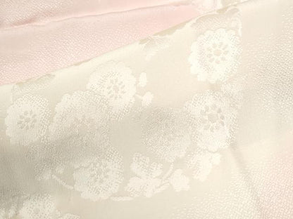 平和屋着物●長襦袢　無双仕立て　草花丸地紋　暈し染め　正絹　逸品　CABK7959yc