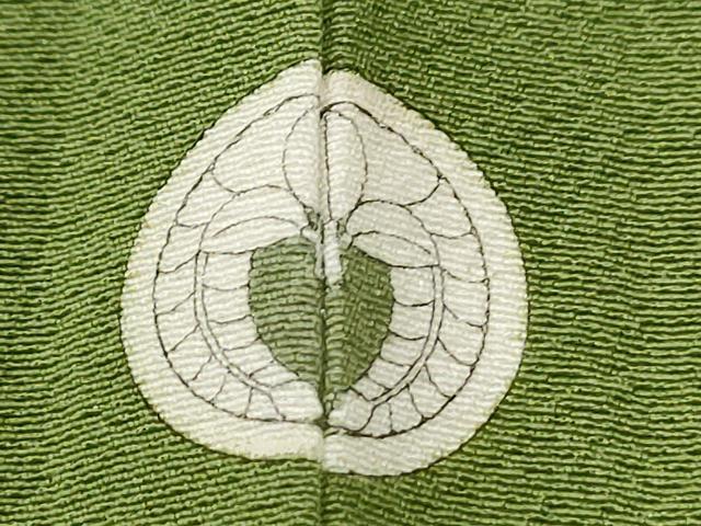 平和屋着物●本草木染作家　瑞寶　色無地　青丹色　正絹　逸品　未使用　CABK7962yc
