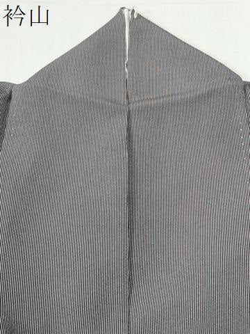 平和屋着物●江戸小紋　万筋　深紫色×白鼠色　正絹　逸品　CABK7968yc