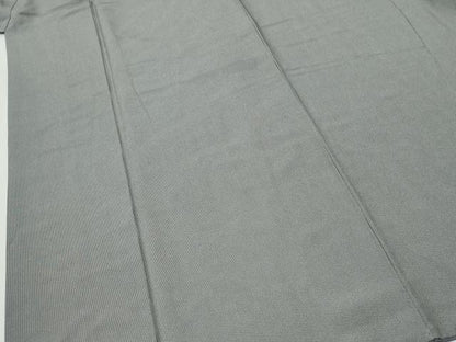平和屋着物●江戸小紋　万筋　黒色×白鼠色　正絹　逸品　CABK7969yc