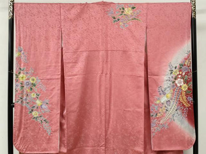 平和屋着物●豪華振袖　辻が花　絞り　暈し染め　金通し地　鈴乃屋扱い　正絹　逸品　CABK7988yc