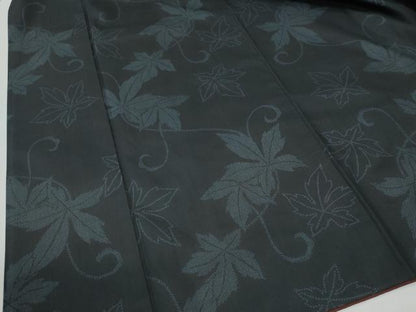 平和屋着物●上質な紬　楓唐草文　正絹　逸品　CABK7991yc
