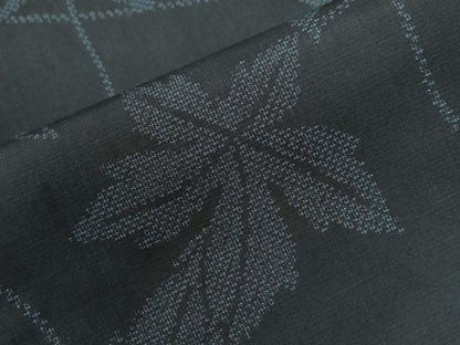 平和屋着物●上質な紬　楓唐草文　正絹　逸品　CABK7991yc