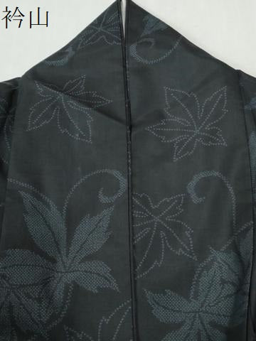 平和屋着物●上質な紬　楓唐草文　正絹　逸品　CABK7991yc