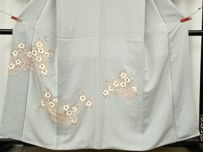 平和屋着物●訪問着　椿文　金彩　正絹　逸品　CABK8001ut