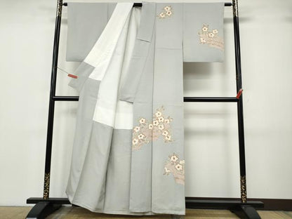 平和屋着物●訪問着　椿文　金彩　正絹　逸品　CABK8001ut
