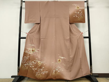 平和屋着物●訪問着　雪輪草花文　暈し染め　金彩　高島屋扱い　正絹　逸品　CABK8003ut