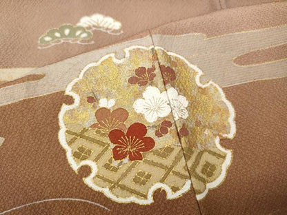 平和屋着物●訪問着　雪輪草花文　暈し染め　金彩　高島屋扱い　正絹　逸品　CABK8003ut