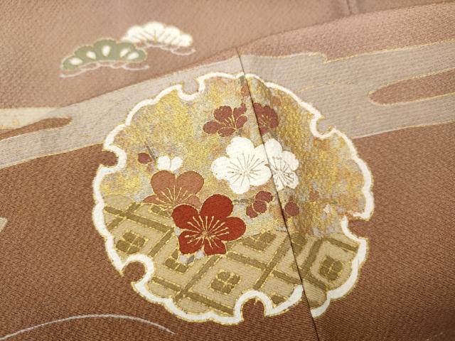 平和屋着物●訪問着　雪輪草花文　暈し染め　金彩　高島屋扱い　正絹　逸品　CABK8003ut